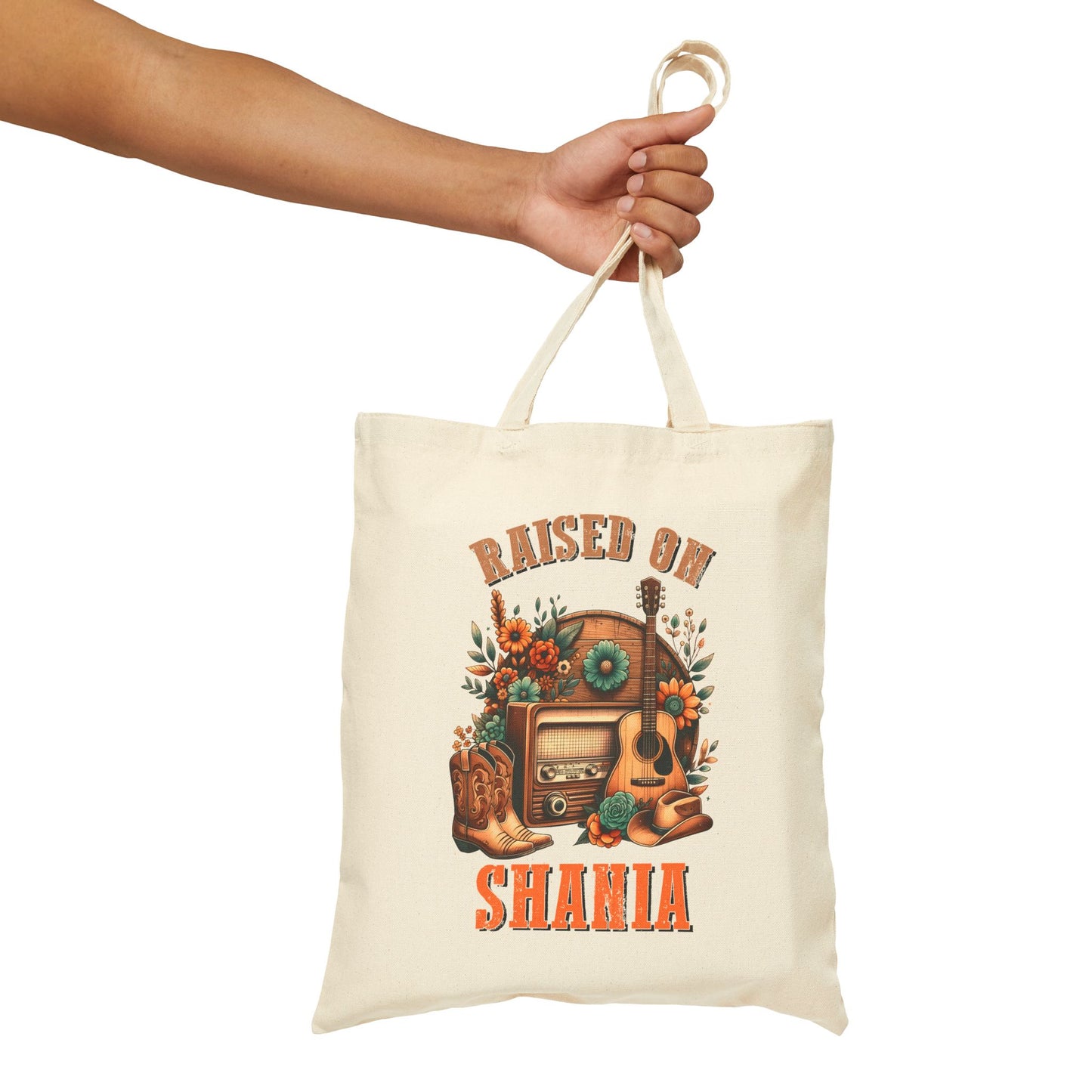Raised On Shania Cotton Canvas Tote Bag