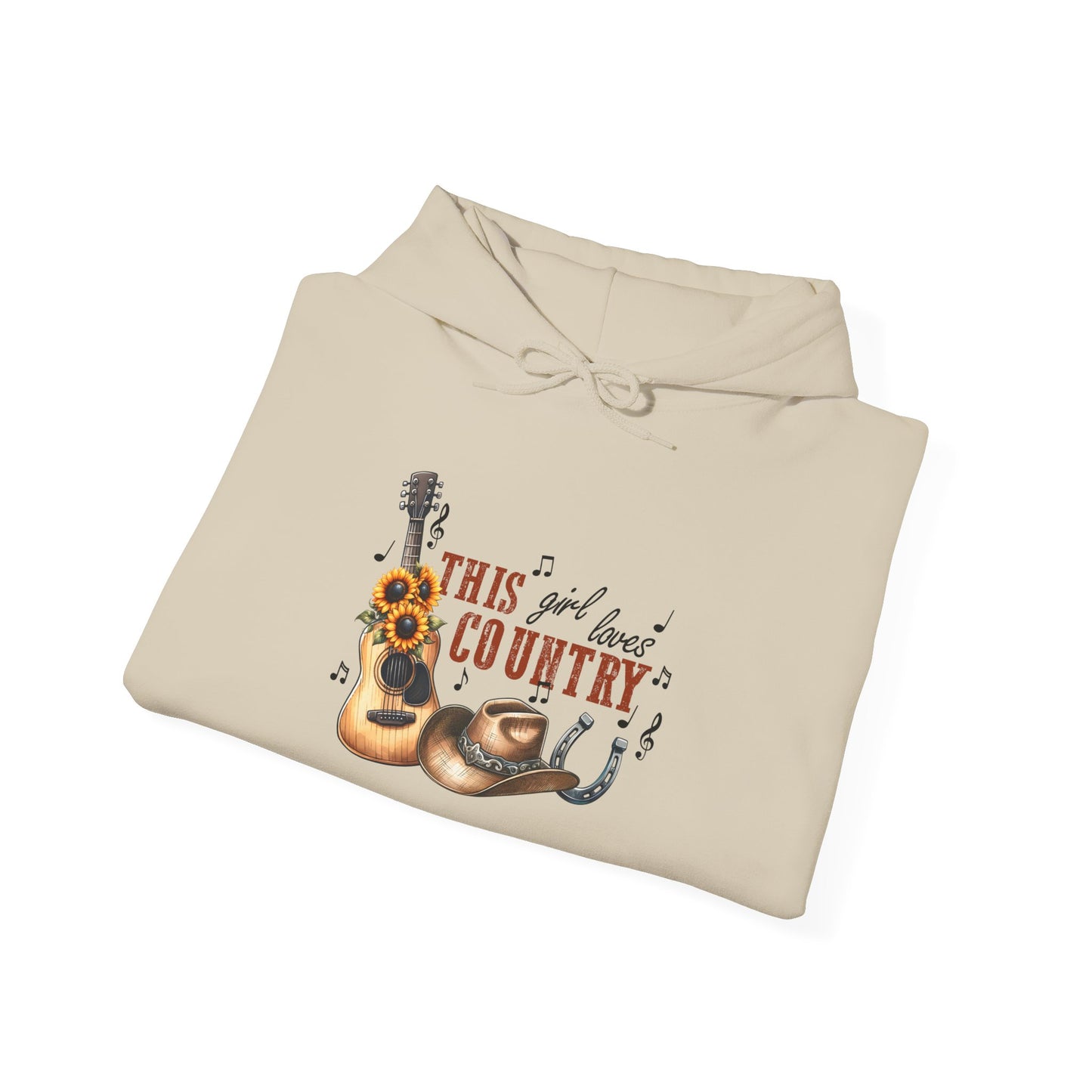 This Girl Loves Country Music Unisex Hooded Sweatshirt