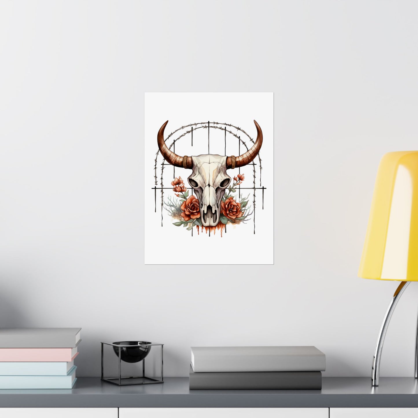 Boho Skull Matte Vertical Posters