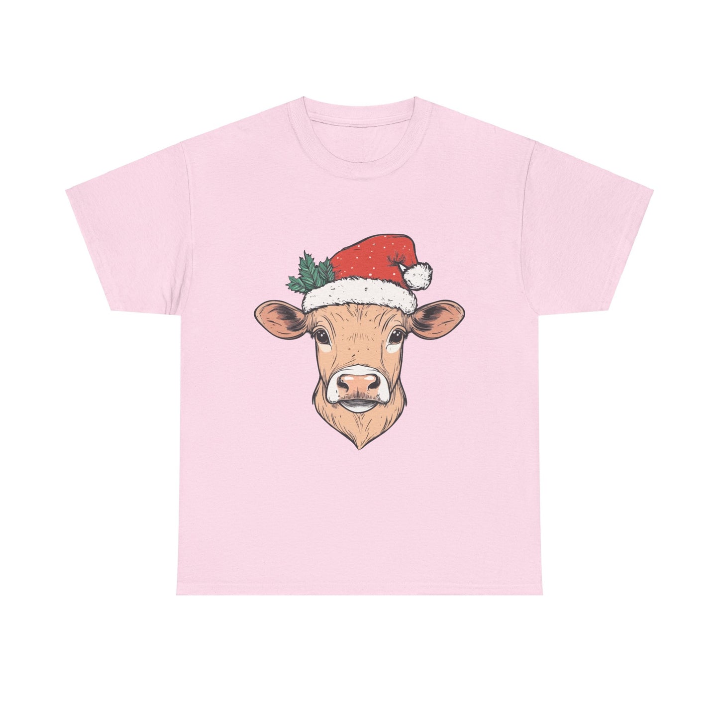 Christmas Cow- Unisex Heavy Cotton Tee