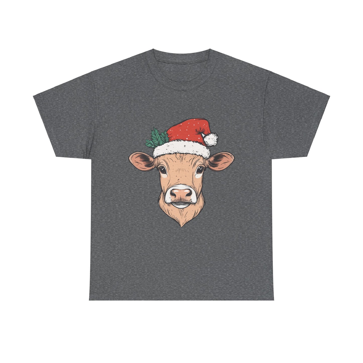 Christmas Cow- Unisex Heavy Cotton Tee