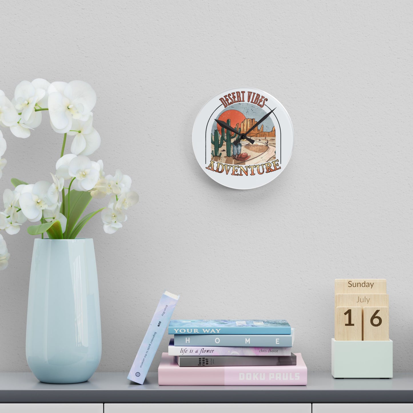 Desert Vibes Adventure Wall Clock
