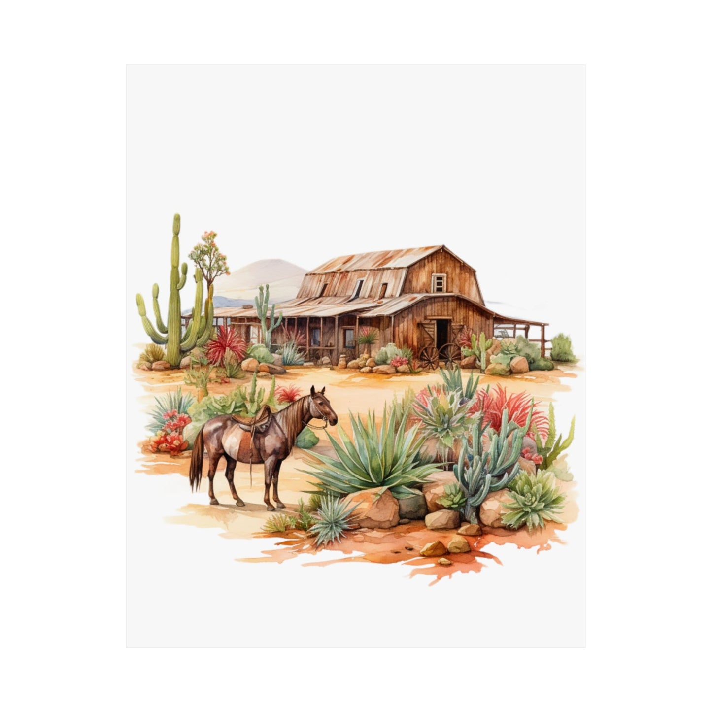 Barn Side Market Matte Vertical Posters