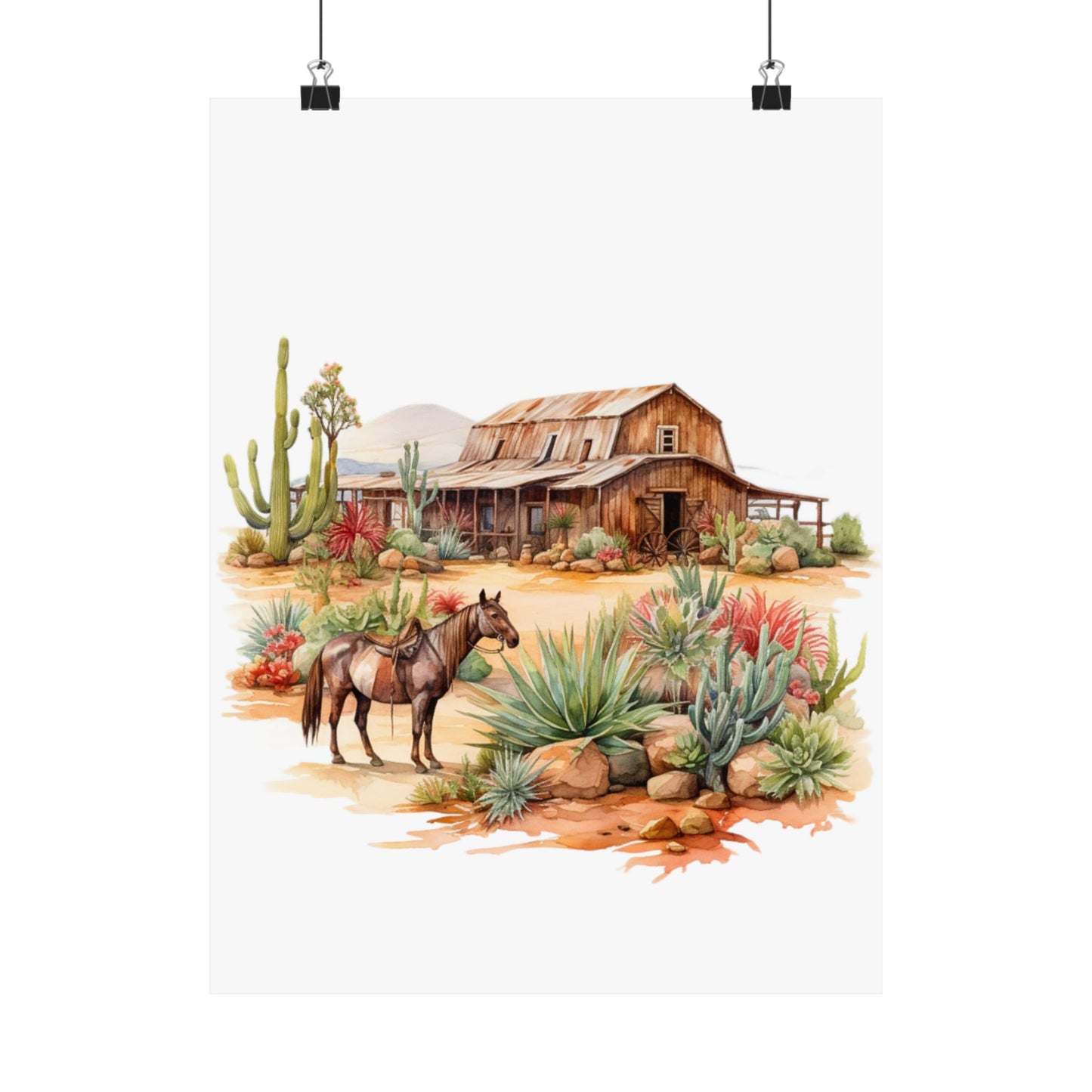 Barn Side Market Matte Vertical Posters