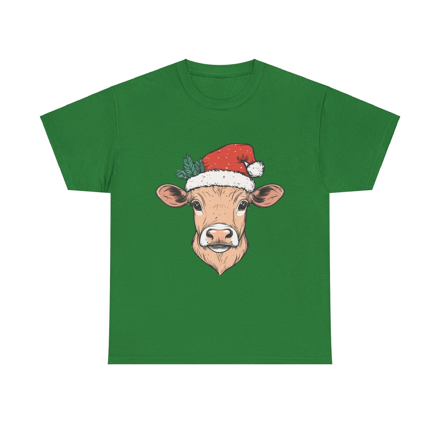 Christmas Cow- Unisex Heavy Cotton Tee