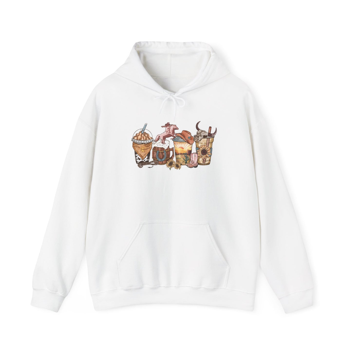 Boho Western Unisex Hooded Sweatshirt