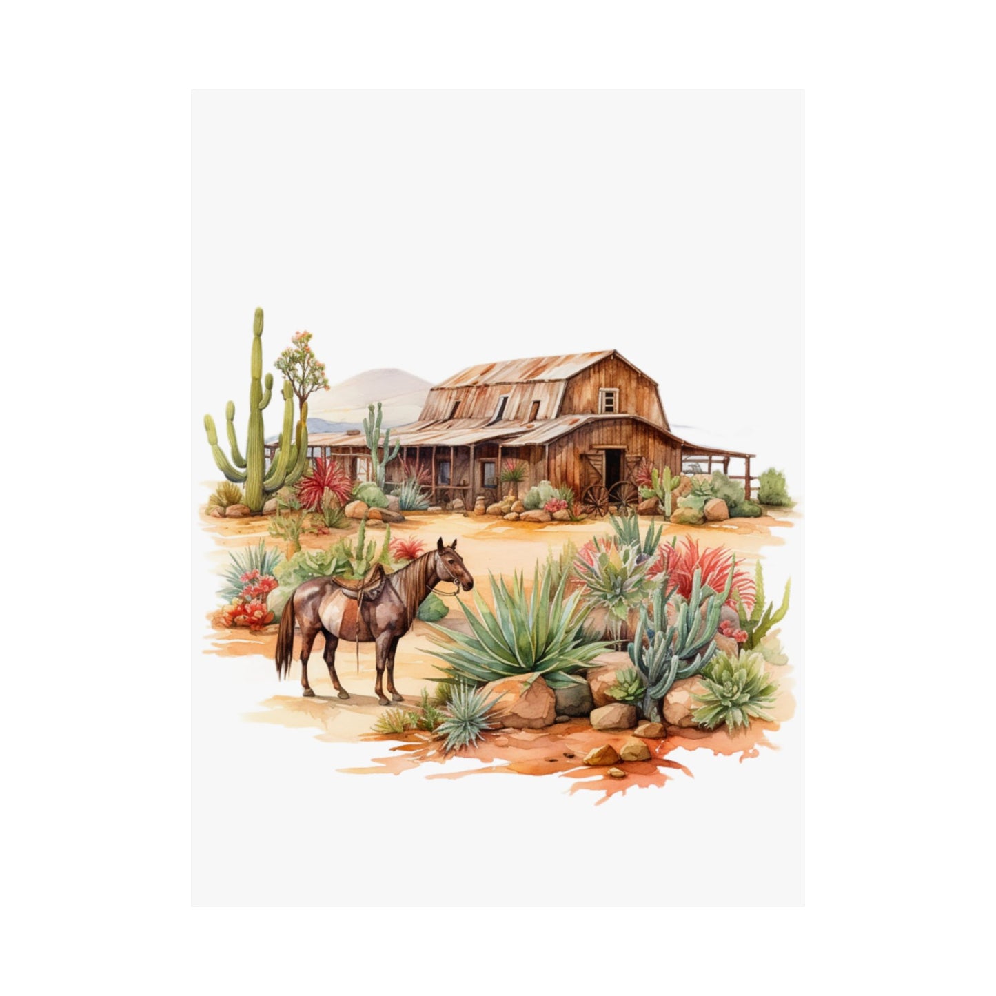 Barn Side Market Matte Vertical Posters