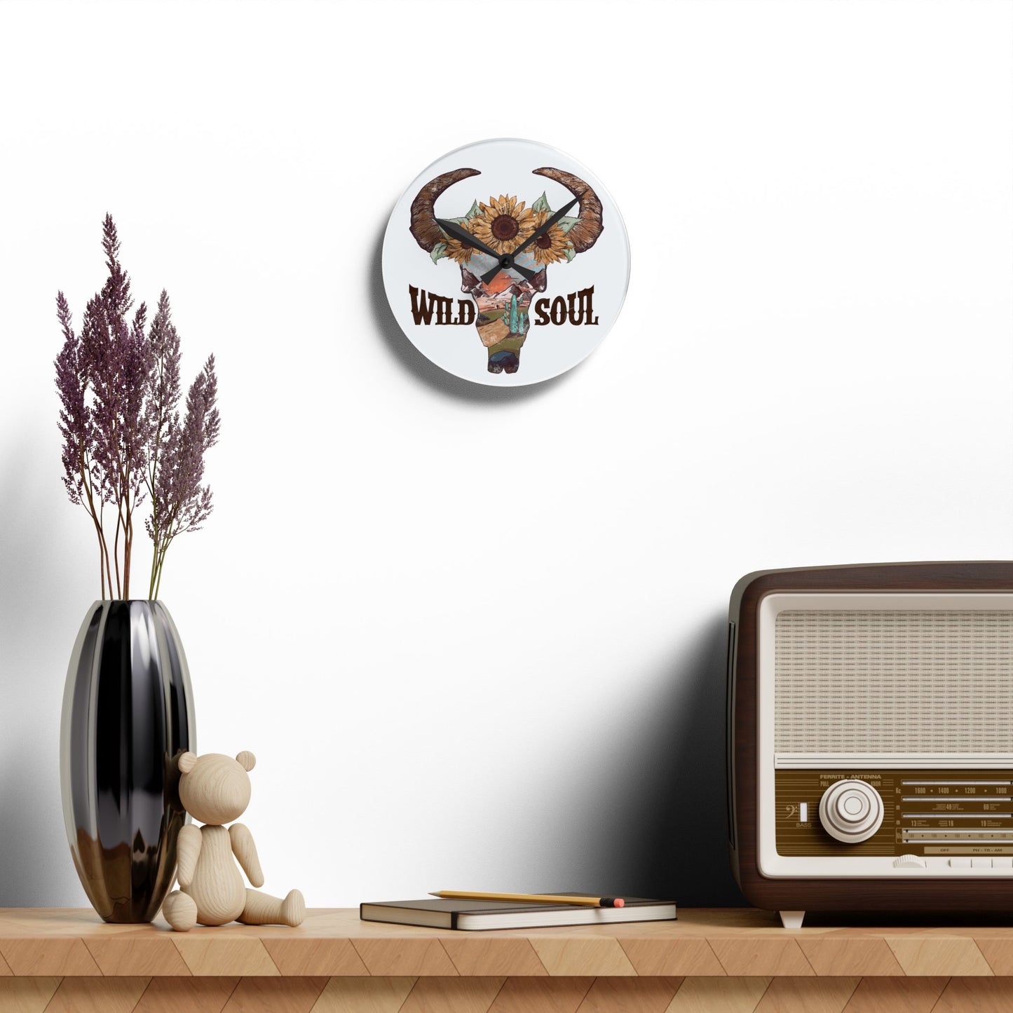 Wild Soul Acrylic Wall Clock