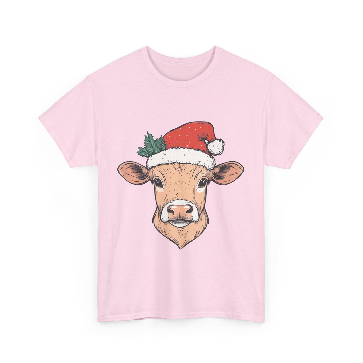 Christmas Cow- Unisex Heavy Cotton Tee