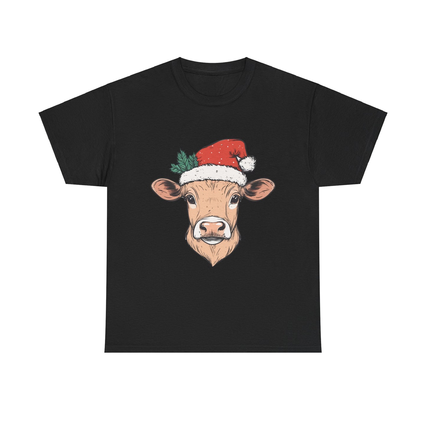 Christmas Cow- Unisex Heavy Cotton Tee