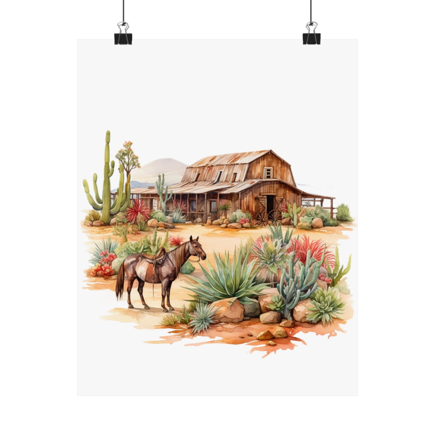 Barn Side Market Matte Vertical Posters