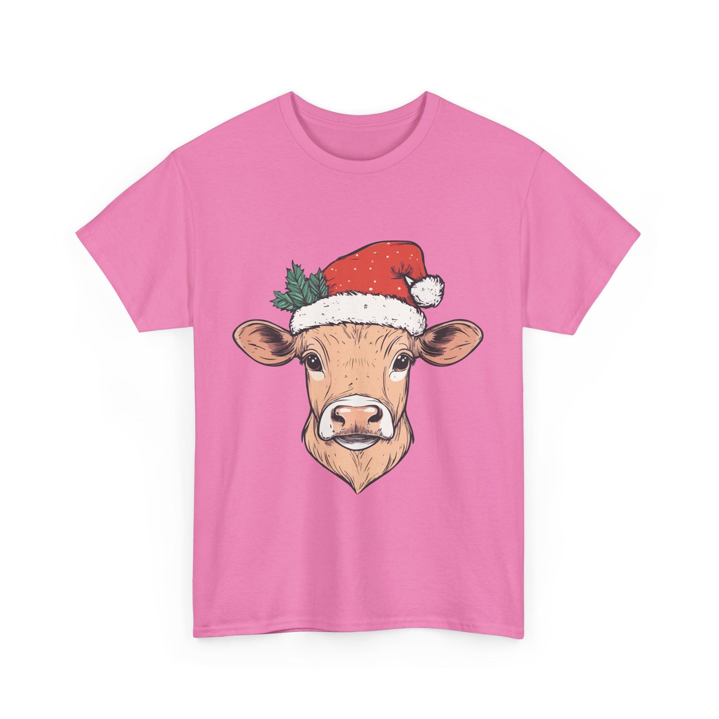Christmas Cow- Unisex Heavy Cotton Tee