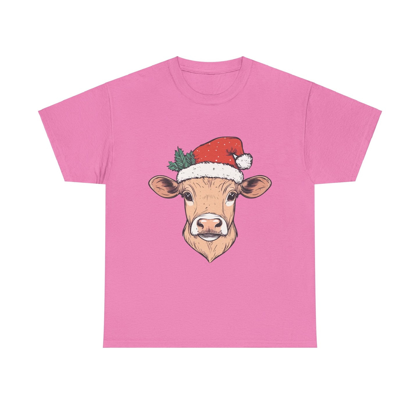 Christmas Cow- Unisex Heavy Cotton Tee