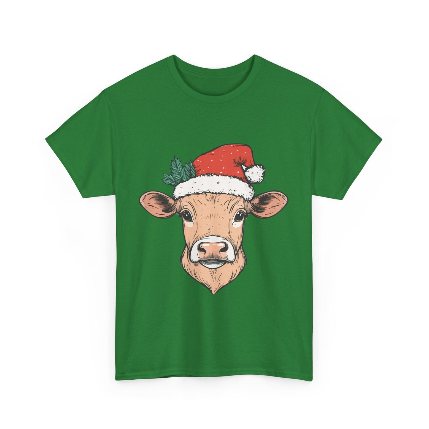 Christmas Cow- Unisex Heavy Cotton Tee