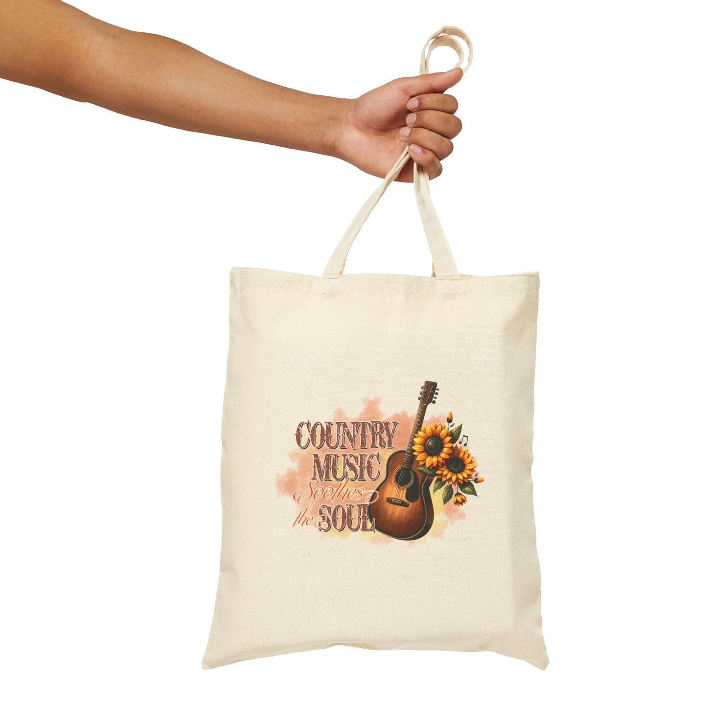 Country Music Cotton Canvas Tote Bag