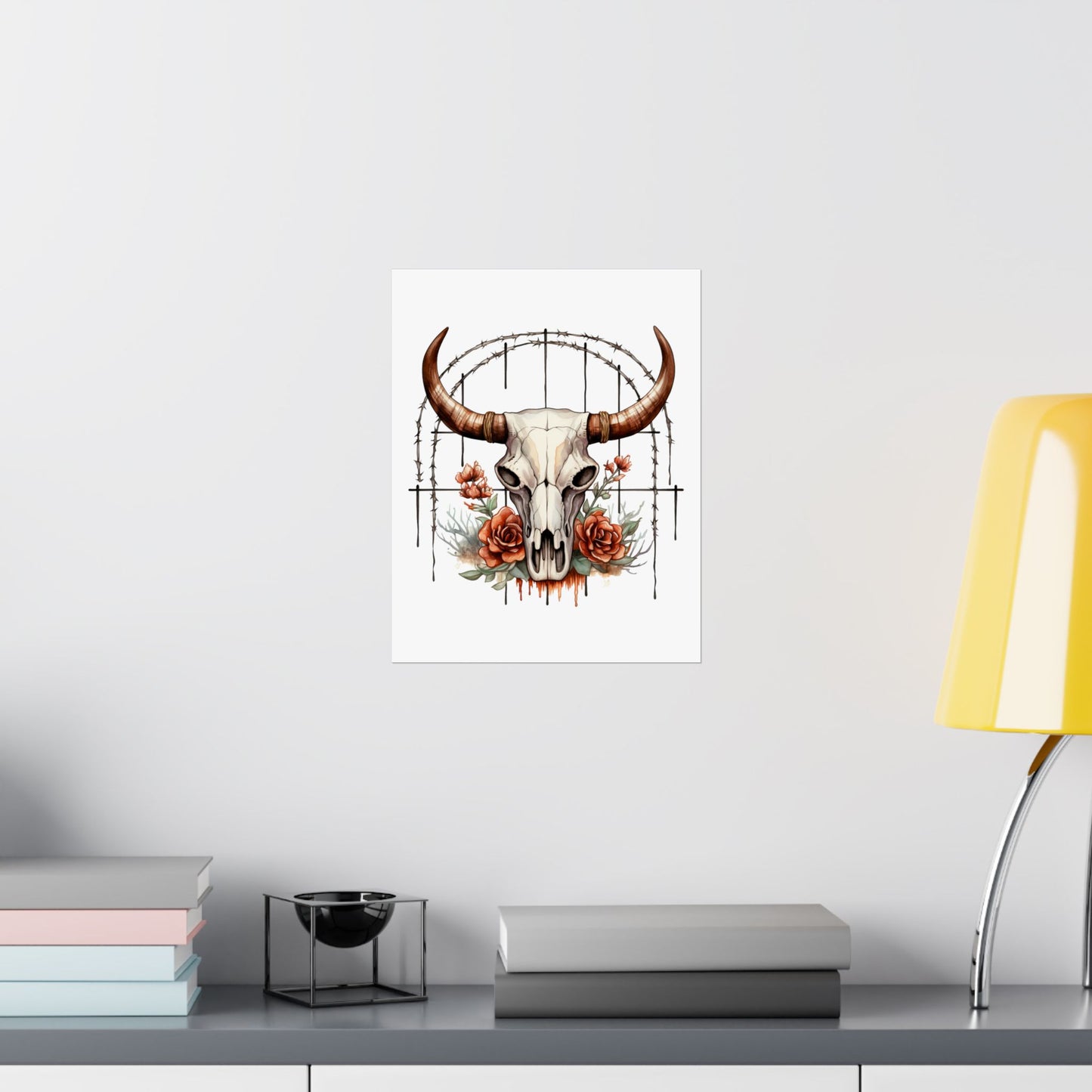 Boho Skull Matte Vertical Posters