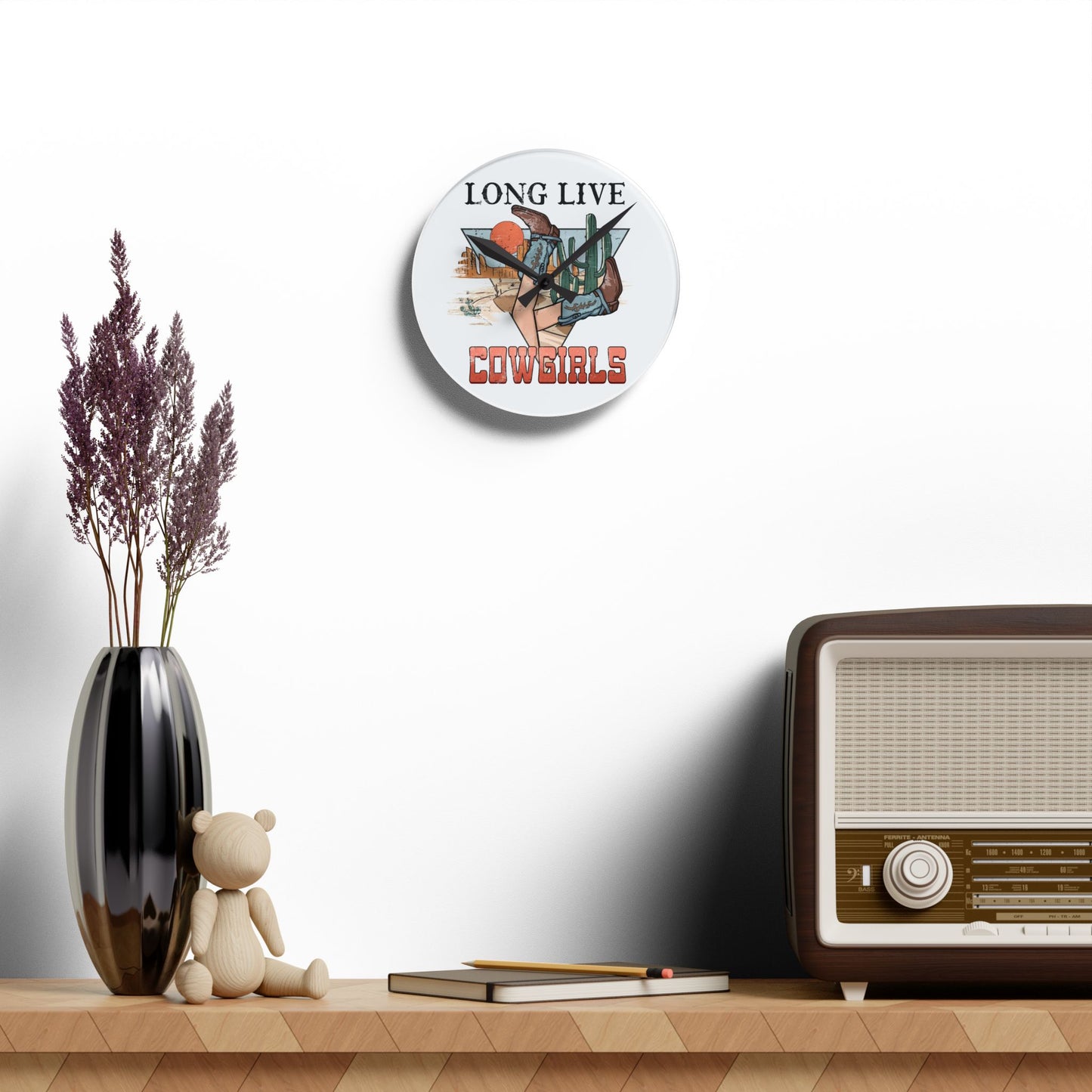 Long Live Cowgirls Wall Clock