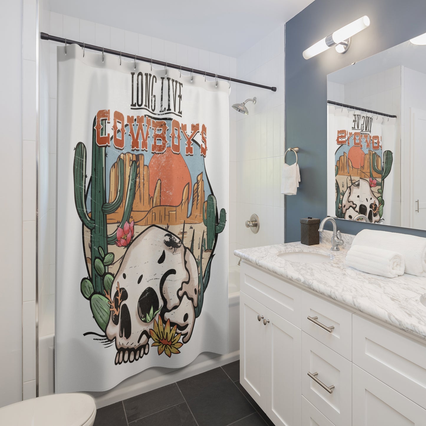 Long Live Cowboys Shower Curtains