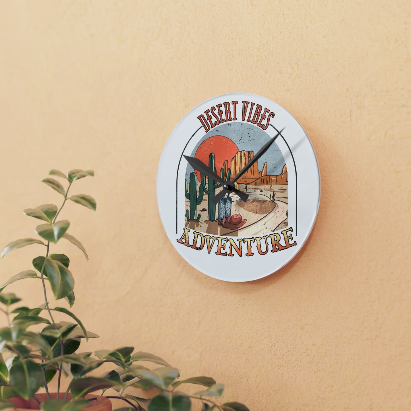 Desert Vibes Adventure Wall Clock